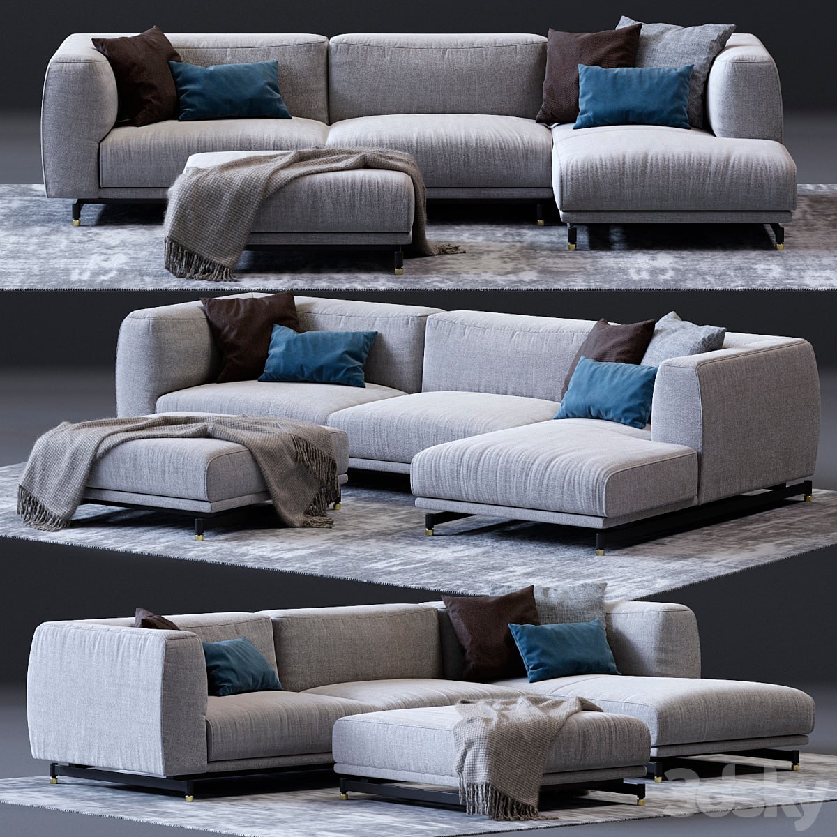 DITRE ITALIA St. Germain Corner Sofa 02