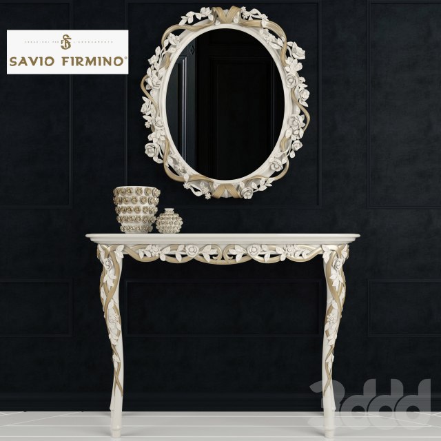 Savio Firmino Console 3125, Mirror 4484, Vazes