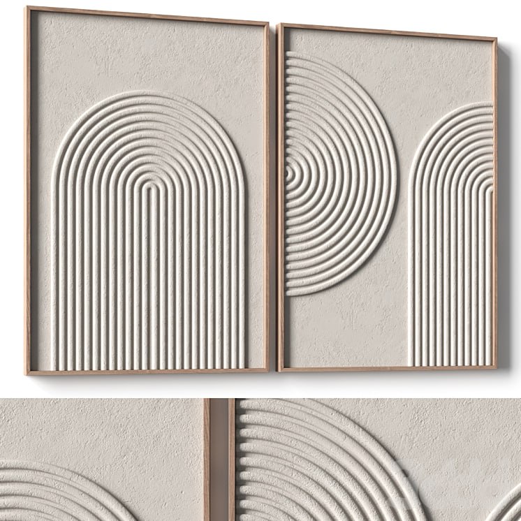 Relief artwork - 3d art wall decor - Panels