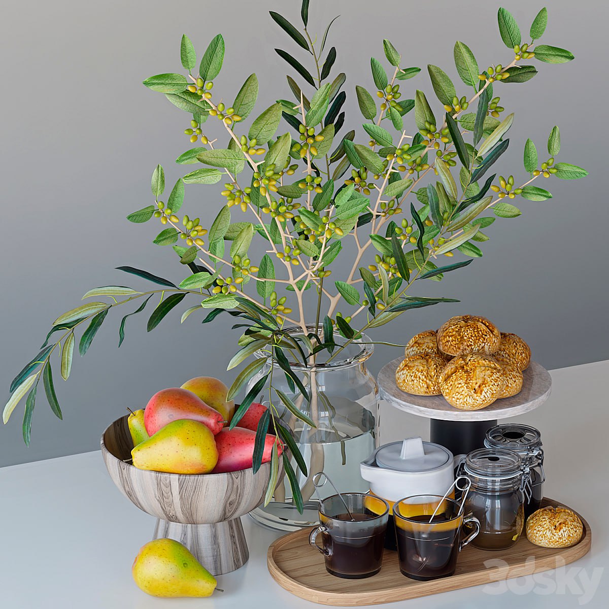 Decorative set kitchen