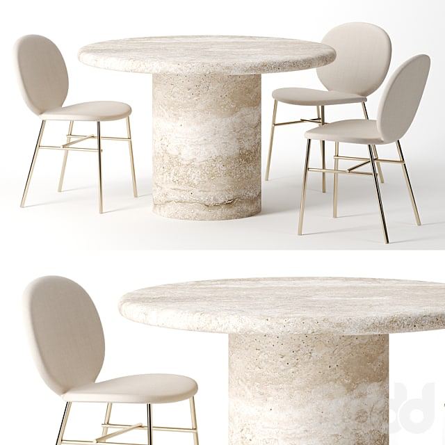 Dume Pedestal Table by Kelly Wearstler