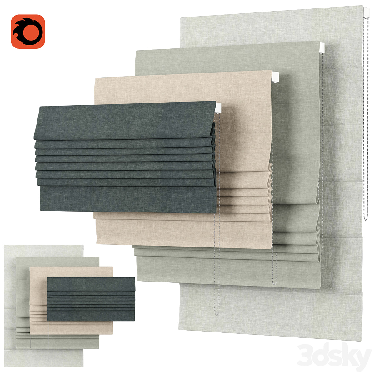 Roman Curtains 30 | English Blinds | Solo