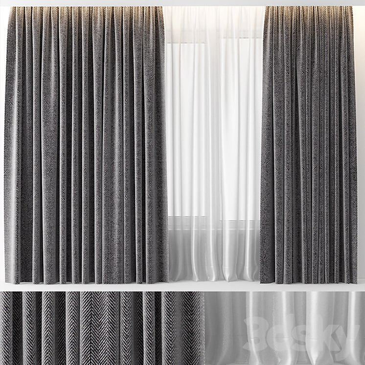 WOOL GREY CURTAINS