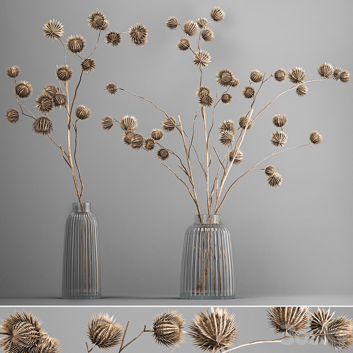 Bouquet 182. dried flowers, branches, thorns, dry decor, vase, glass, eco design, interior, natural decor