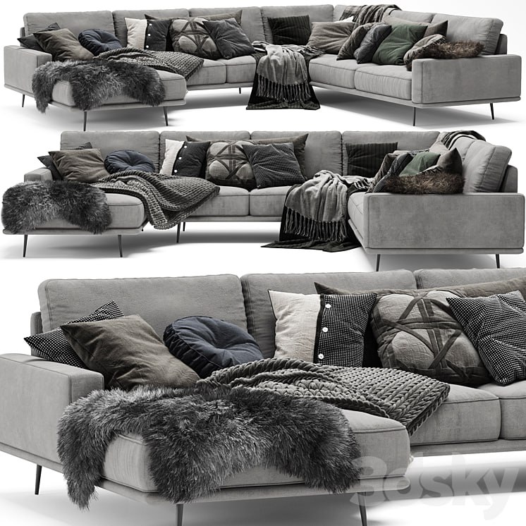 Scandinavian Set - BoConcept Carlton Sofa