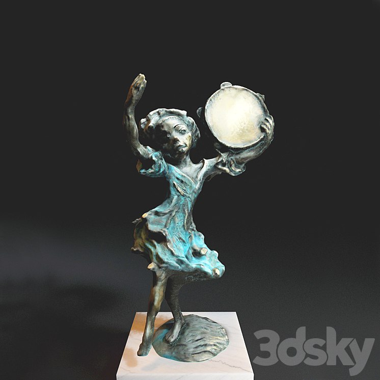 Girl with tambourine