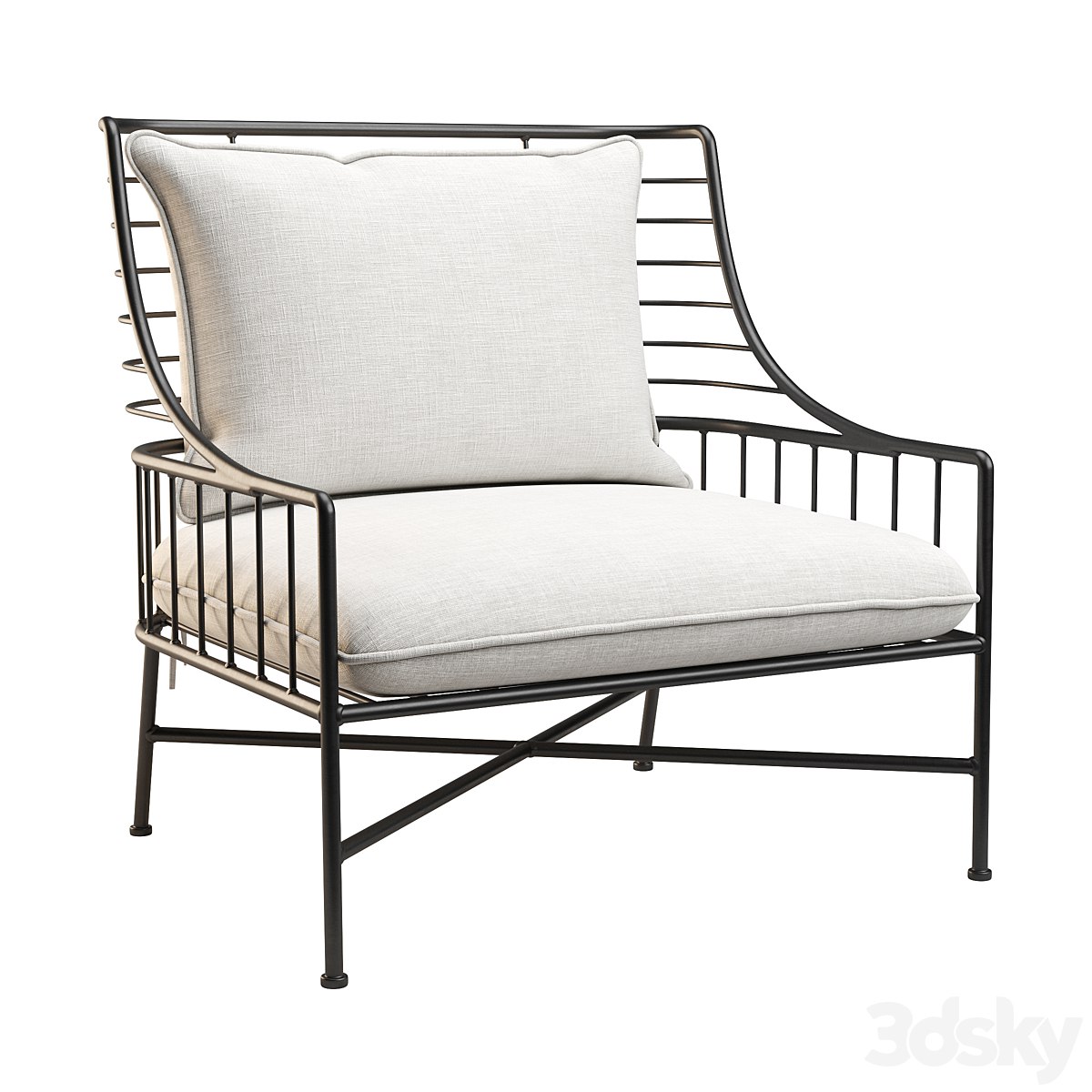 CB2 Breton Black Metal Chair