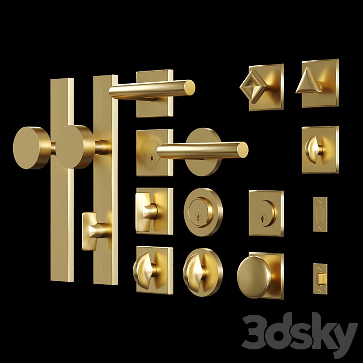 Door handle set 02 by School House