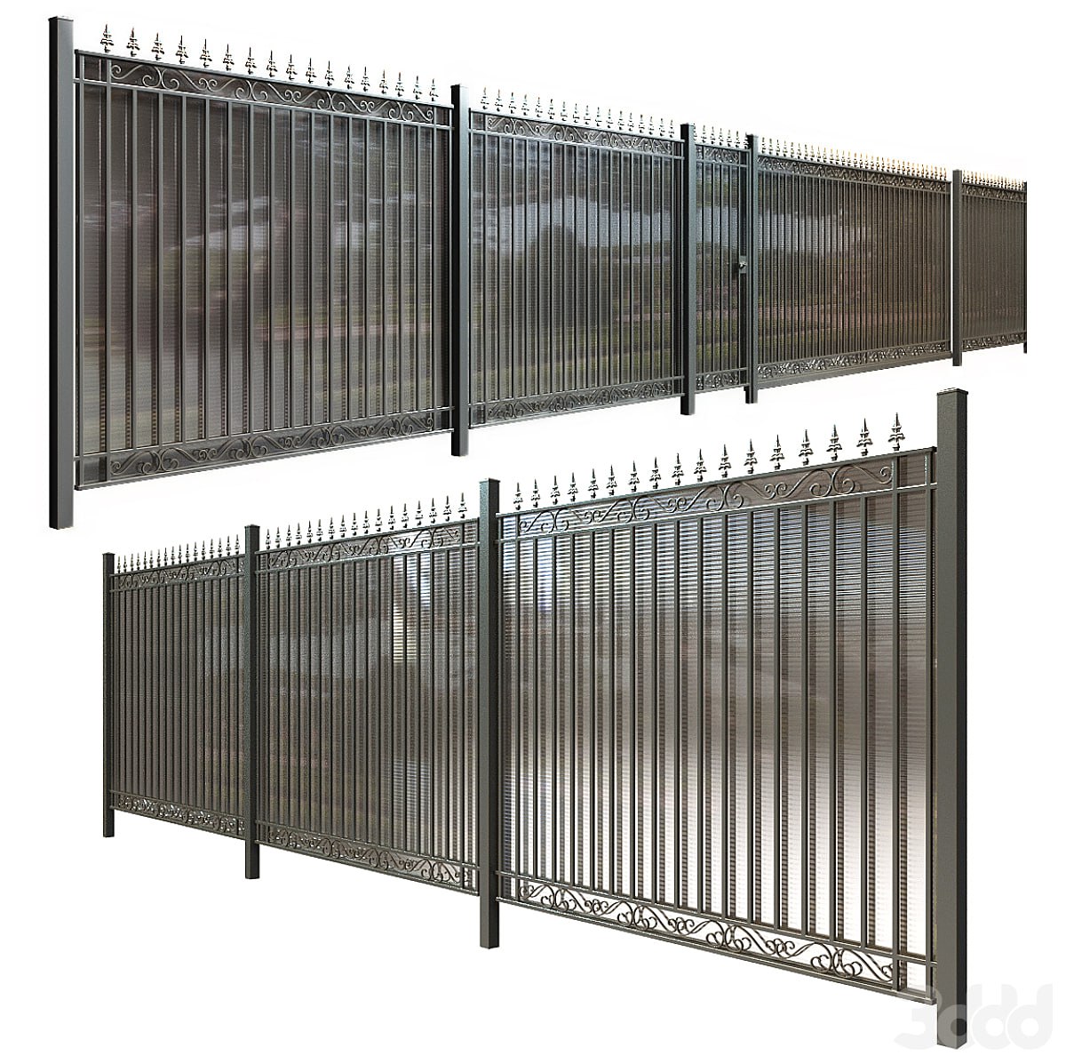 Fence with gate and wicket 6