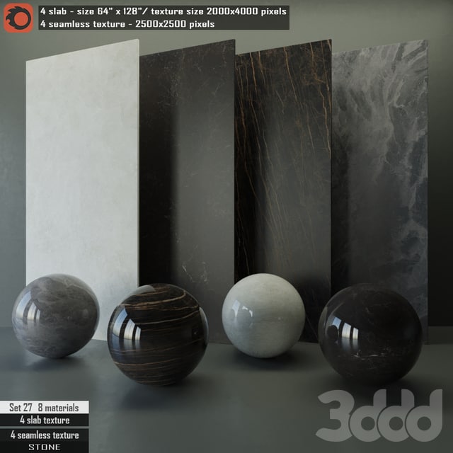 Stone slab & Seamless texture Set 27