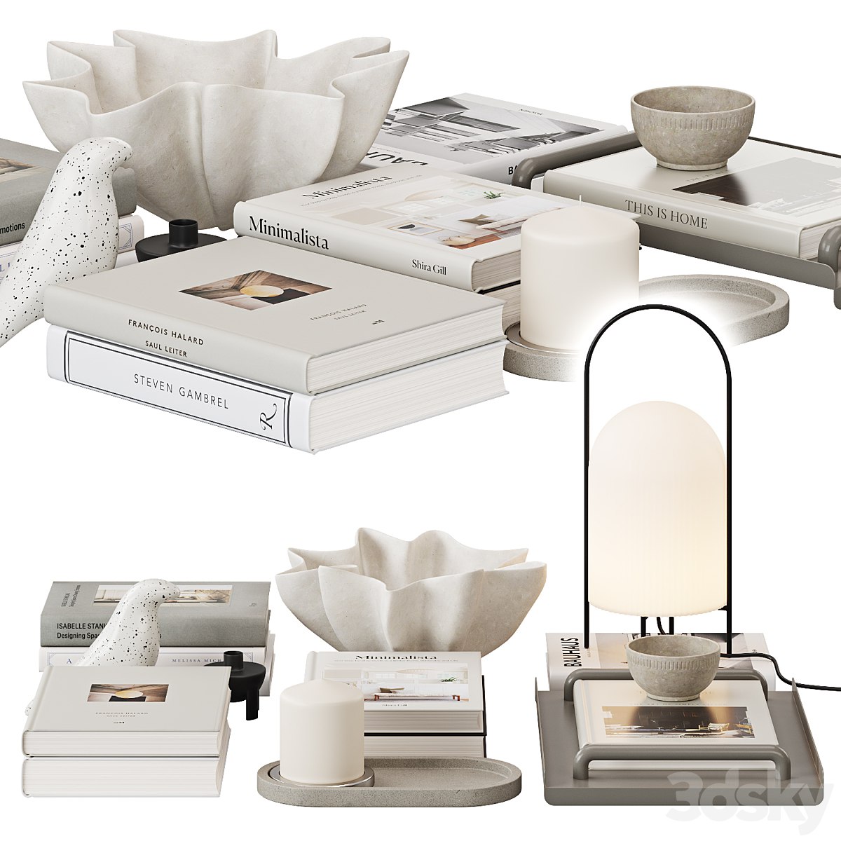 Decorative set with books