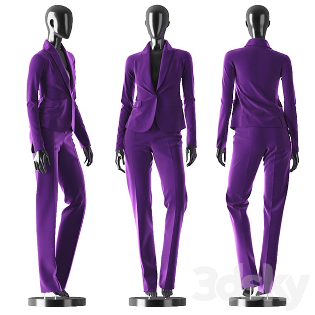Woman Purple Suit