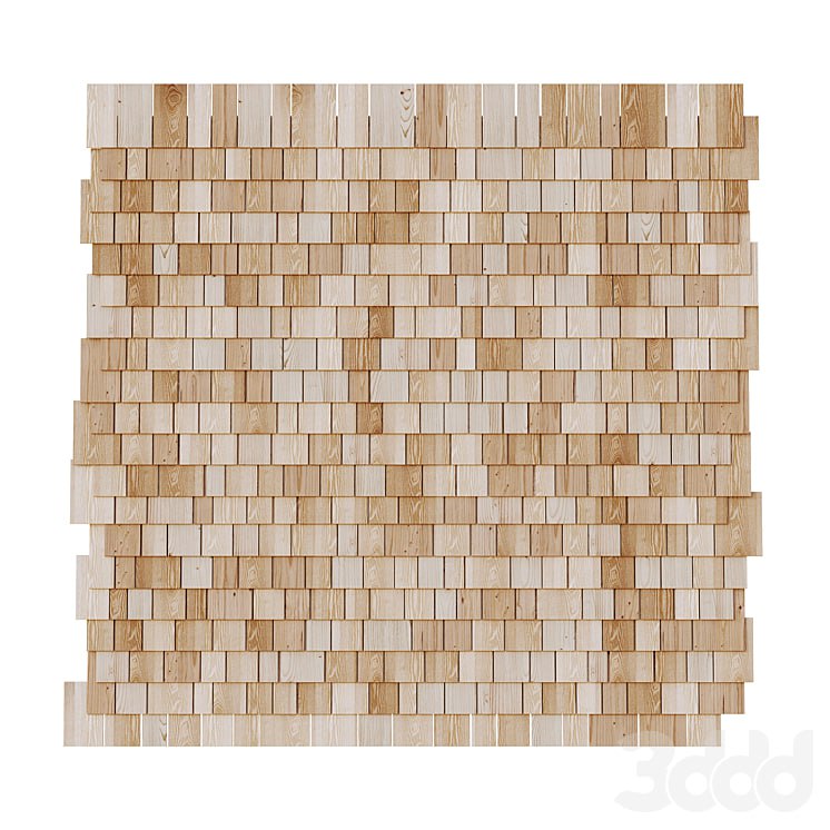 Wooden roof tiles seamless model_5