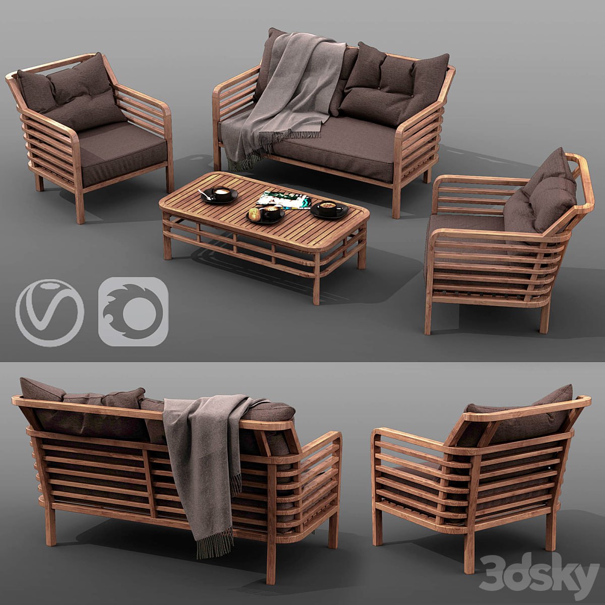 outdoor furniture set AZZURA Colorado Lounge Set