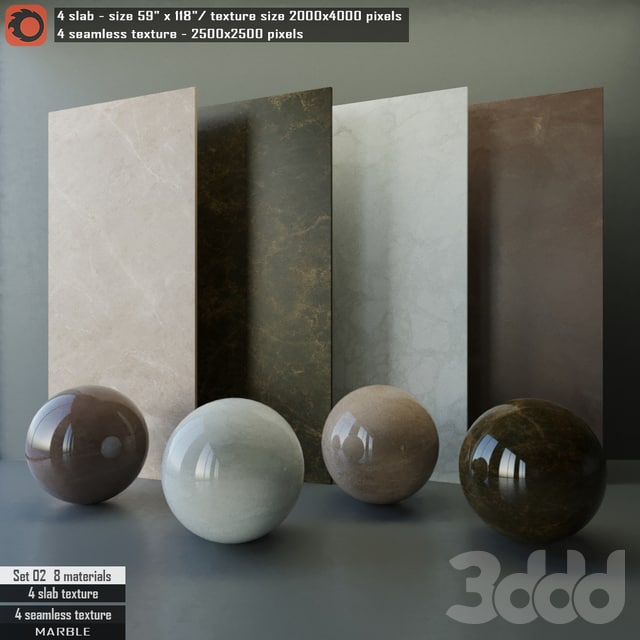 Marble slab & Seamless texture Set 02