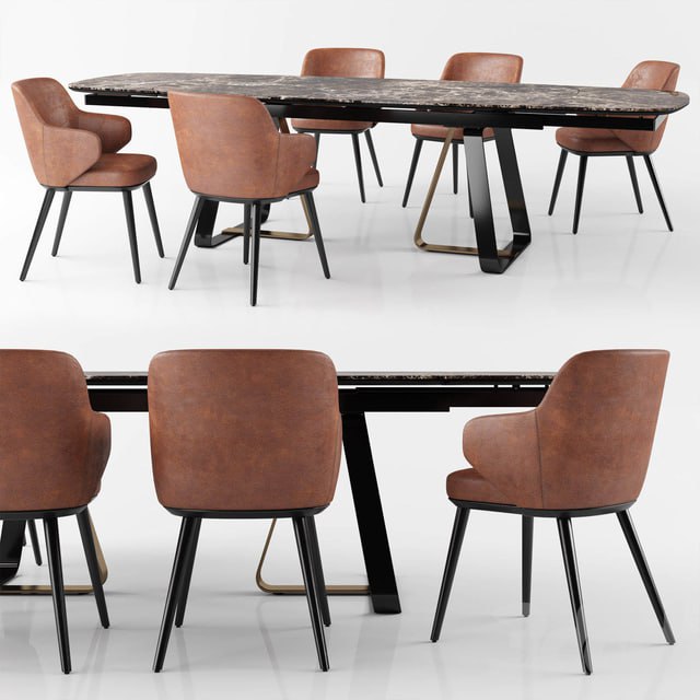 Calligaris Sunshine Tavalo table_Foyer chair