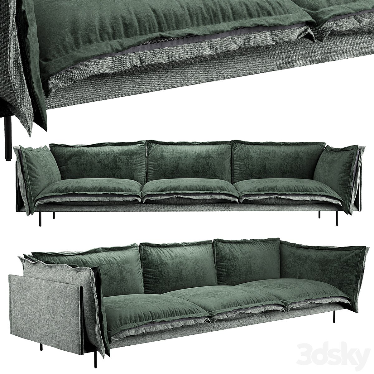 Auto-Reverse 3 Sofa -reverse