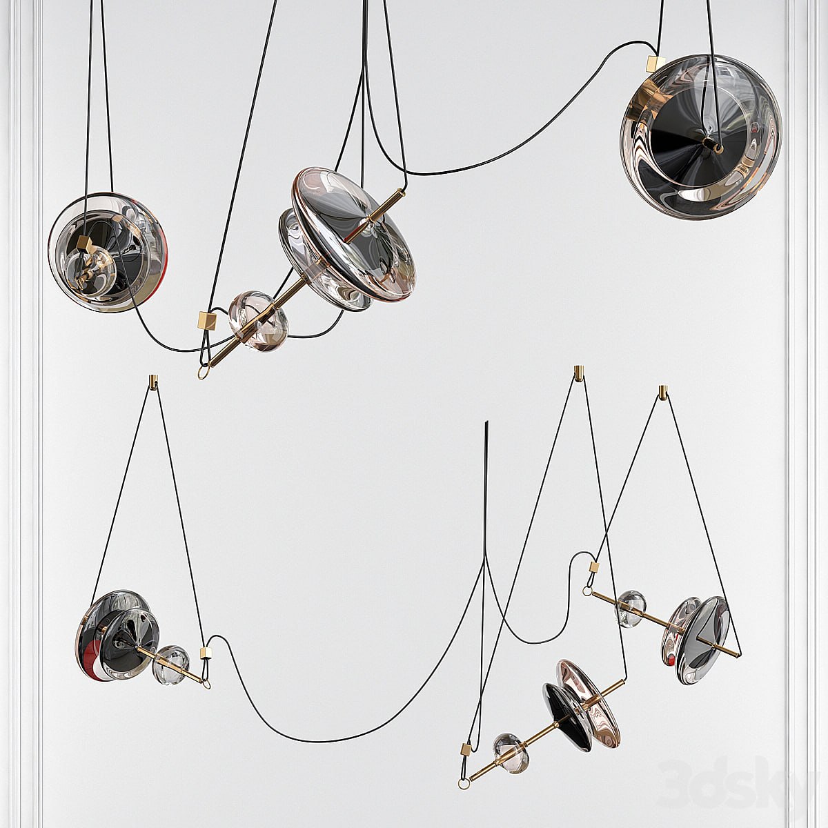 Silvio Mondino Studio TRAPEZI THREE LIGHTS