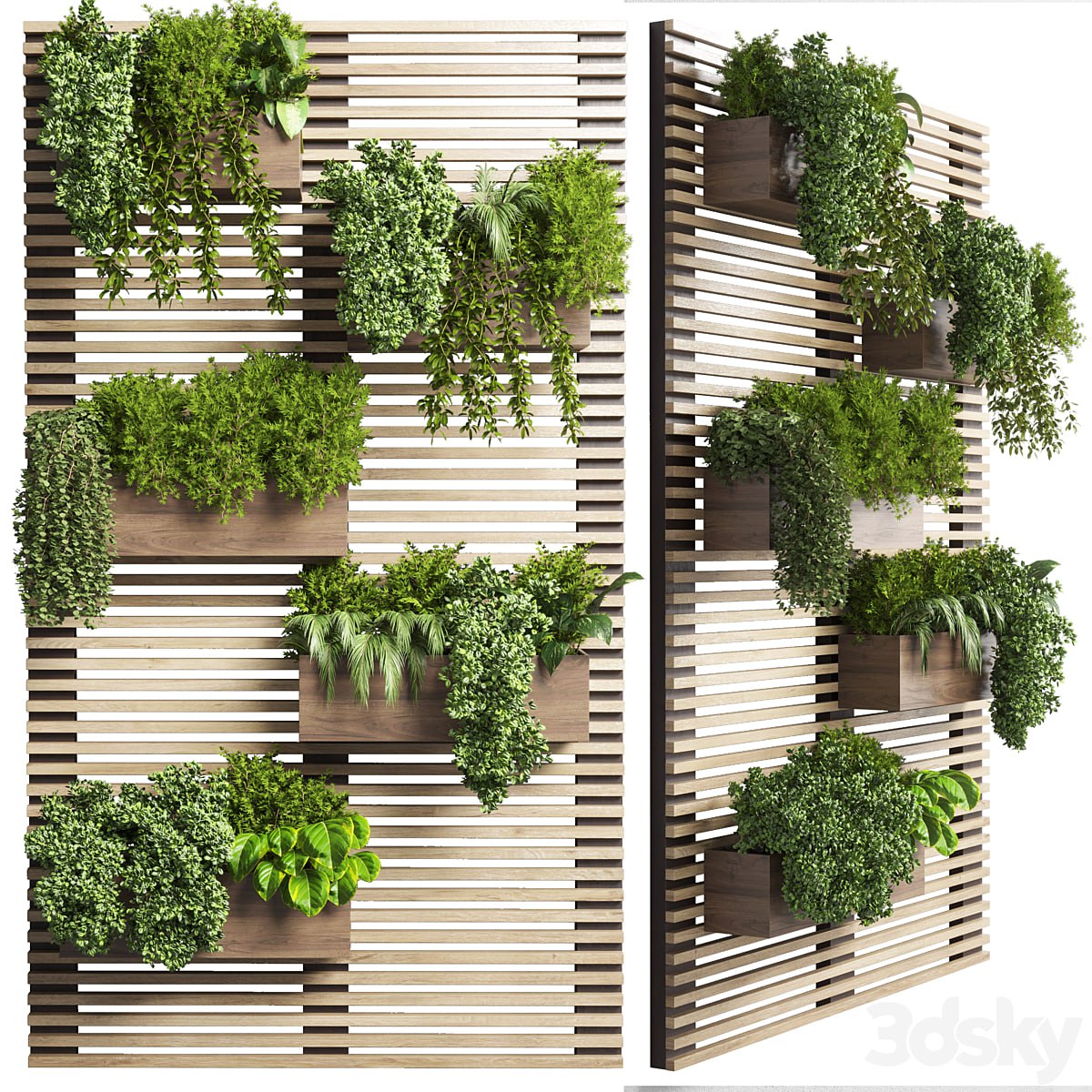 collection outdoor plant stand wall wood vase 01