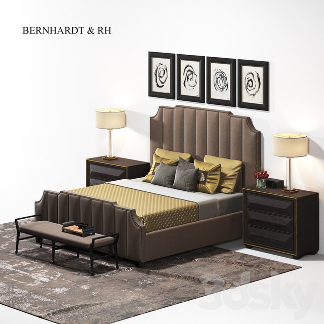 bernhardt &amp; restoration hardware | bed set