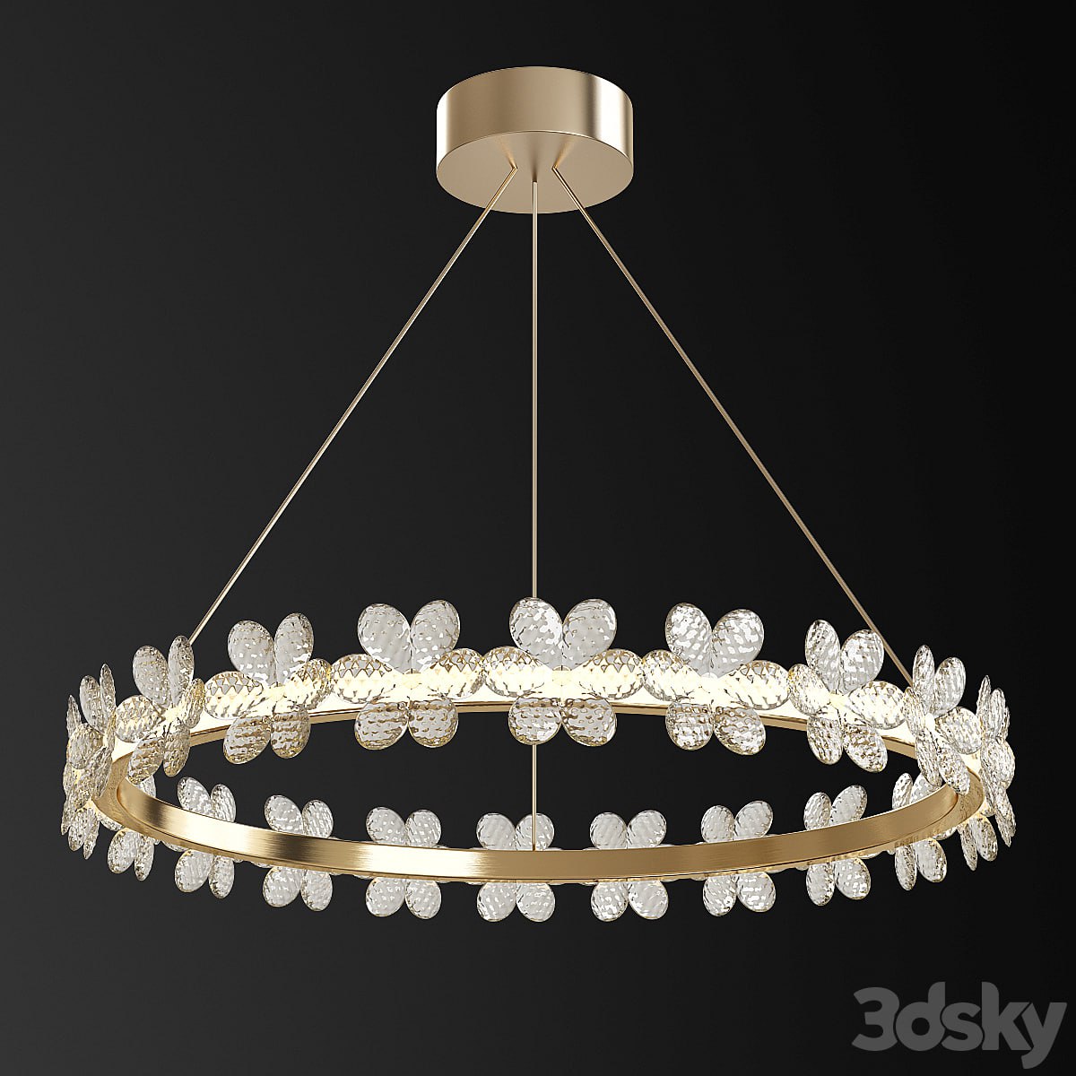 Italian single ring living room pendant light