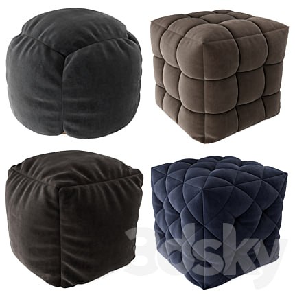 Pouf set | Set of four poufs