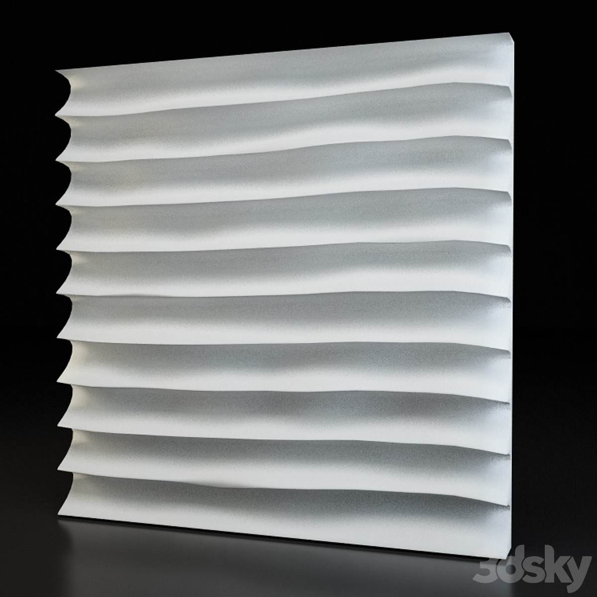Streak-3d plaster panel
