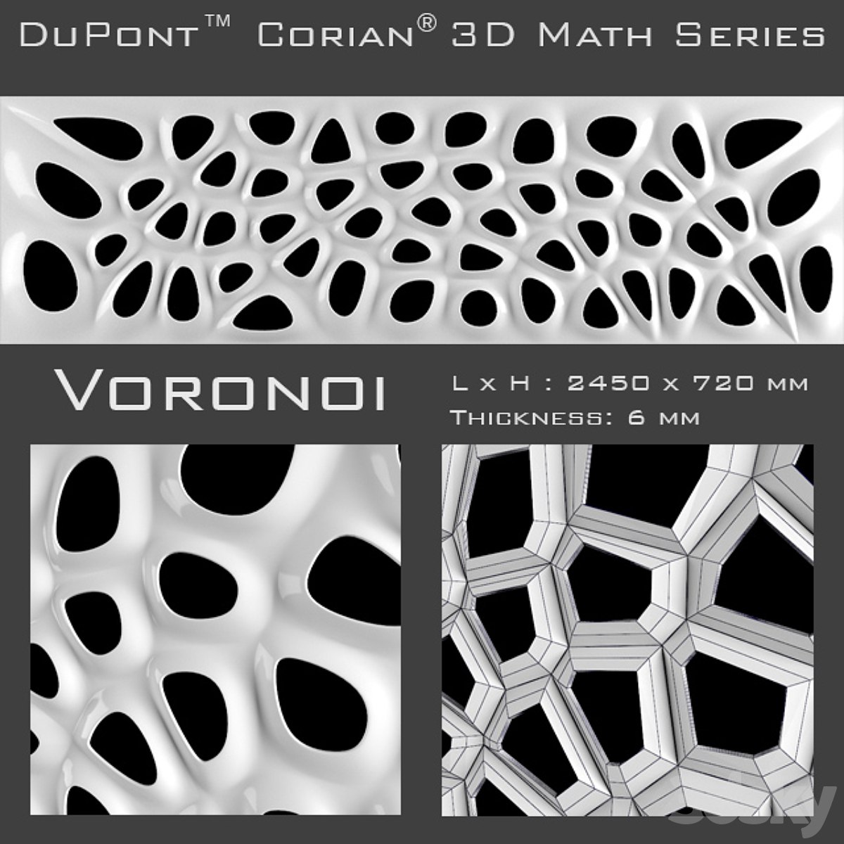 3D Panel Corian Voronoi