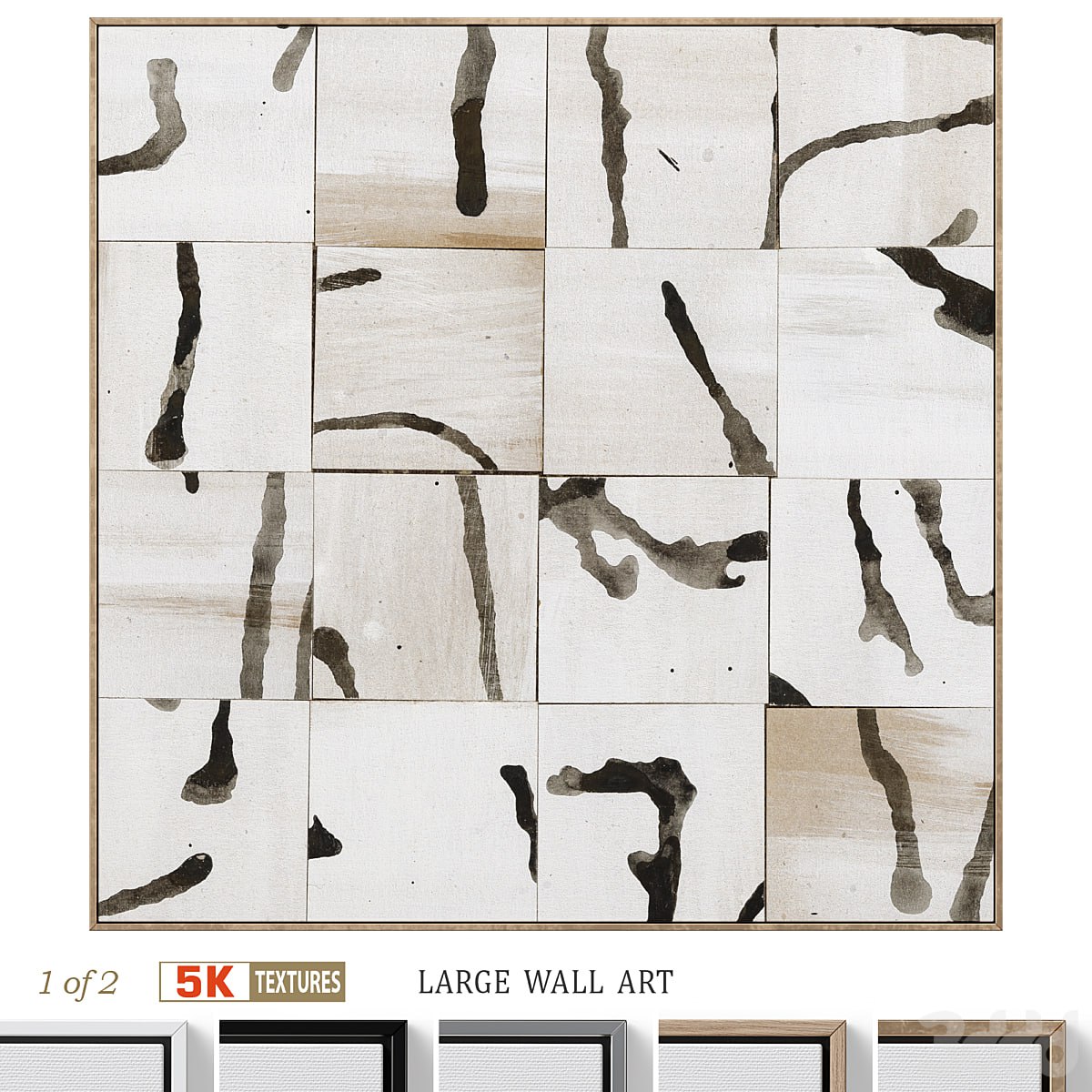 Large Abstract Neutral Wall Art C-921