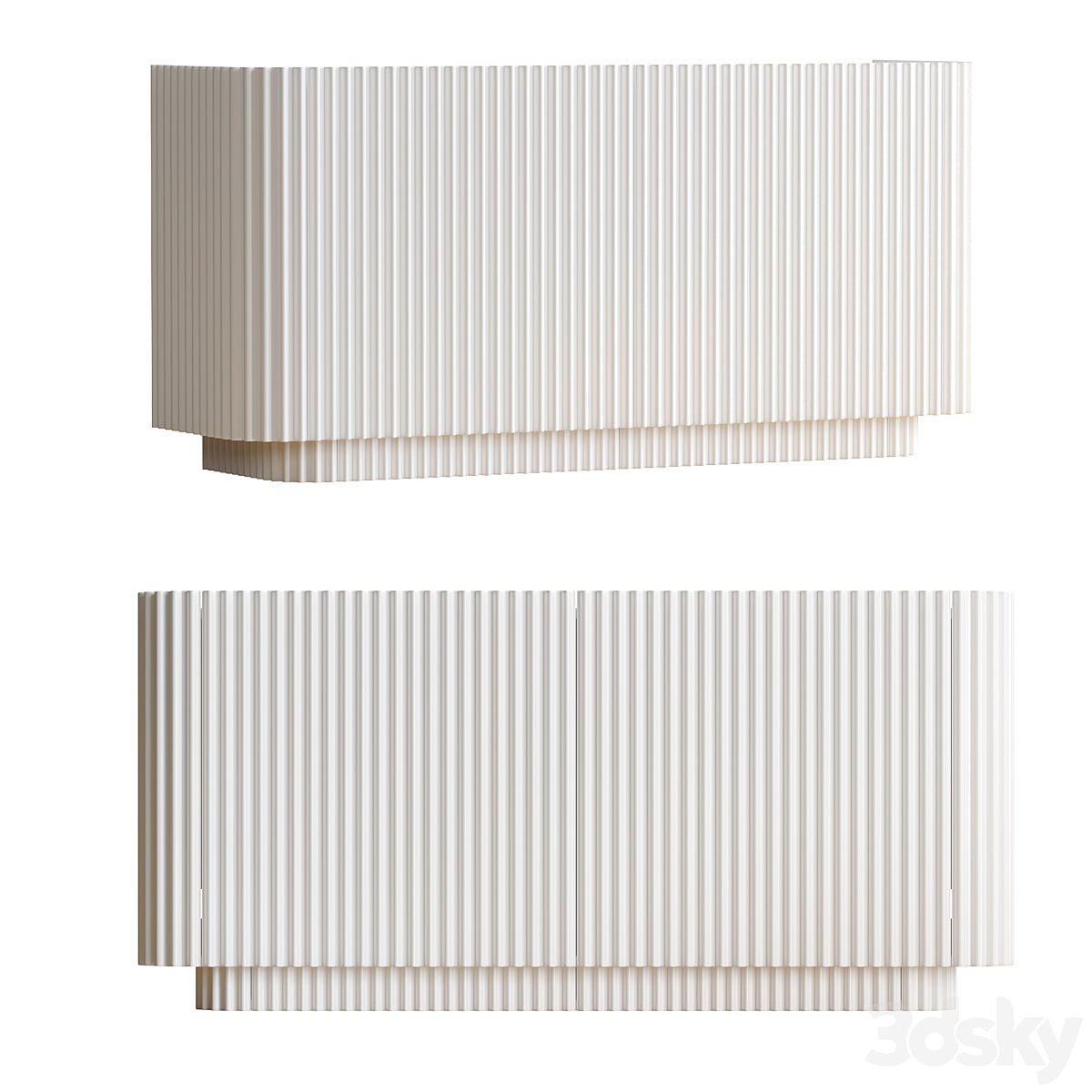 SB2 Truffle White Credenza