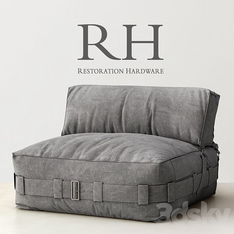 RH / CARGO LOUNGE ARMLESS CHAIR