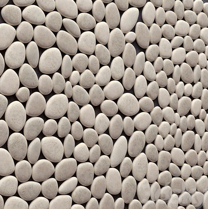 Panel of pebbles