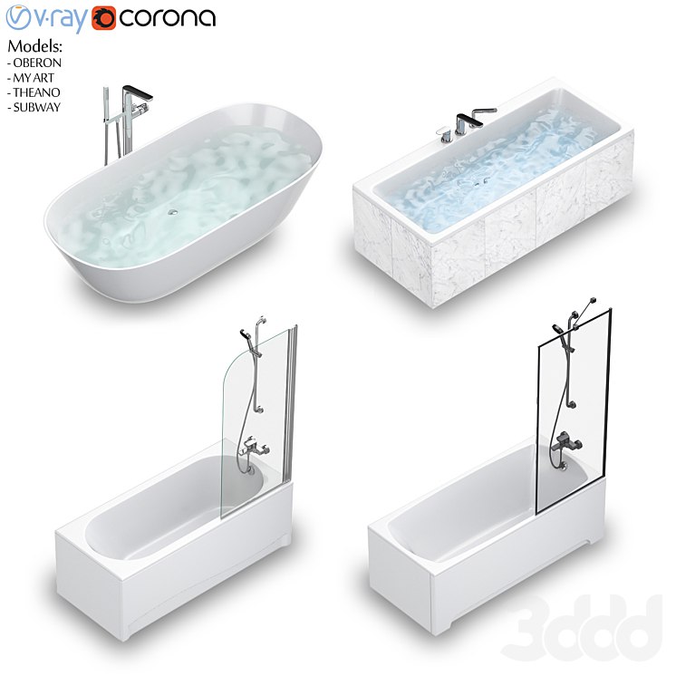 Villeroy & Boch set 55 bath set (Oberon, Subway, My Art, Theano)