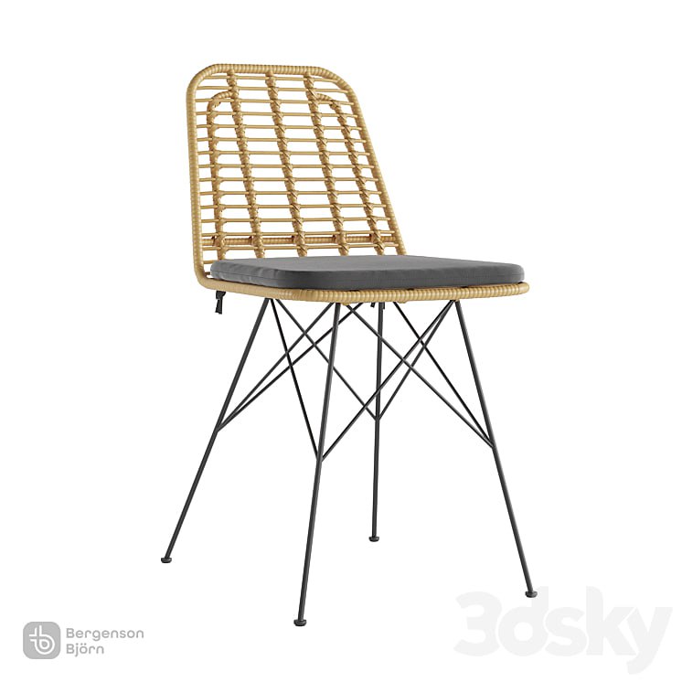 Chair Vetle Flat, rattan, Bergenson Bjorn