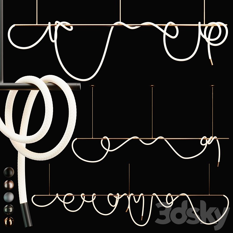 3Luke Lamp long Pendant light (Tracer Bar 2_10 &14ft) | 3lights || 5mat |