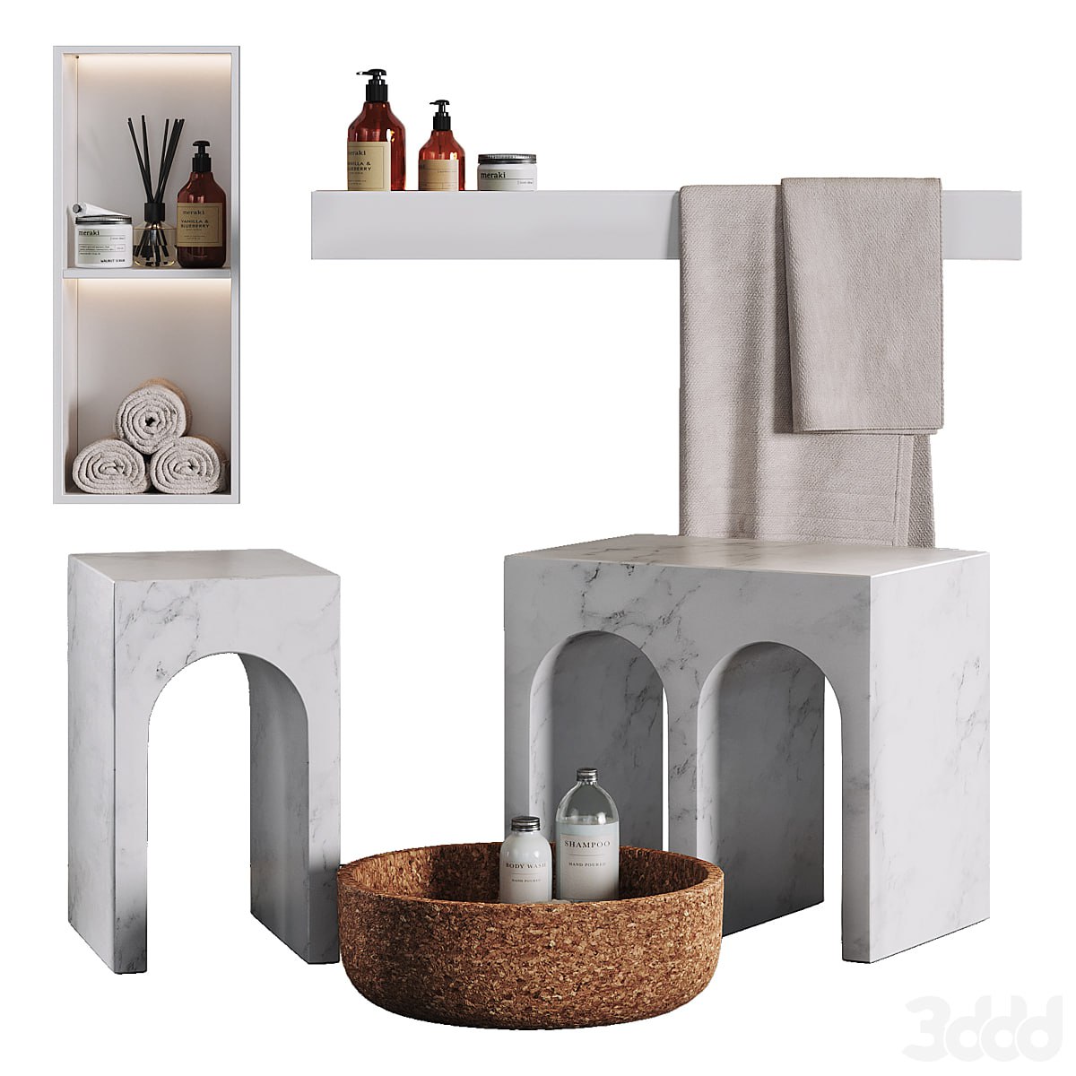 Decorative bathroom set Antonio Lupi Design