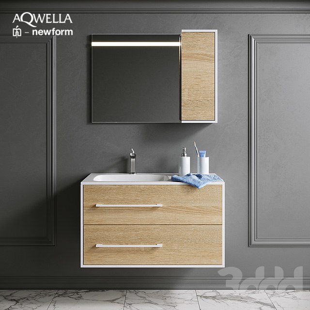 Aqwella bathroom suite with Newform decor 'rama