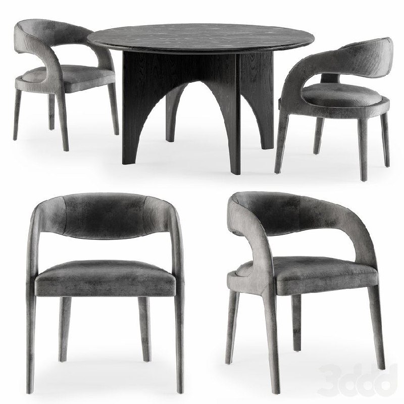 Baleno TImber Table and Pierre Chair