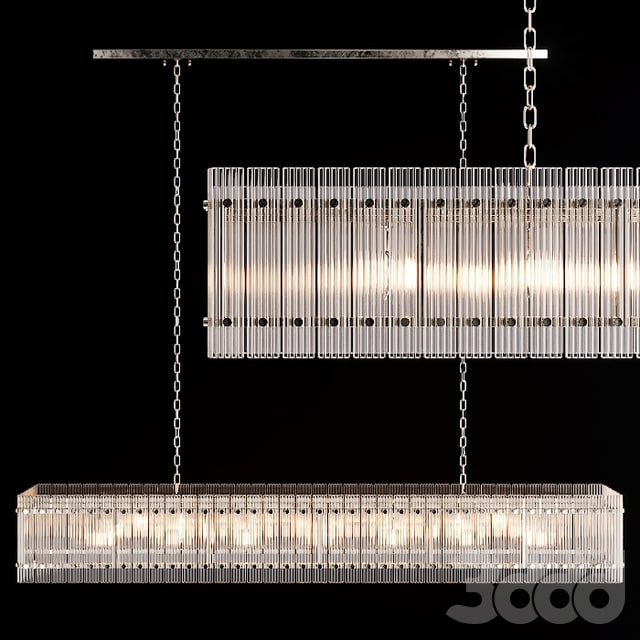 Restoration Hardware SAN MARCO LINEAR CHANDELIER 72 Nickel