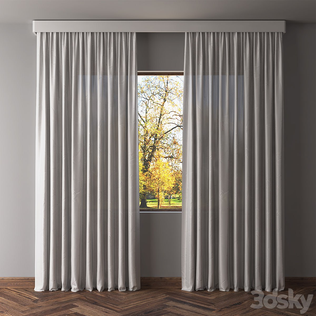 Grey curtains