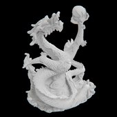 Plaster sculpture of a dragon