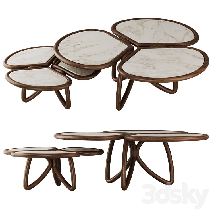 Roatan Set Coffee Table by Alma de Luce