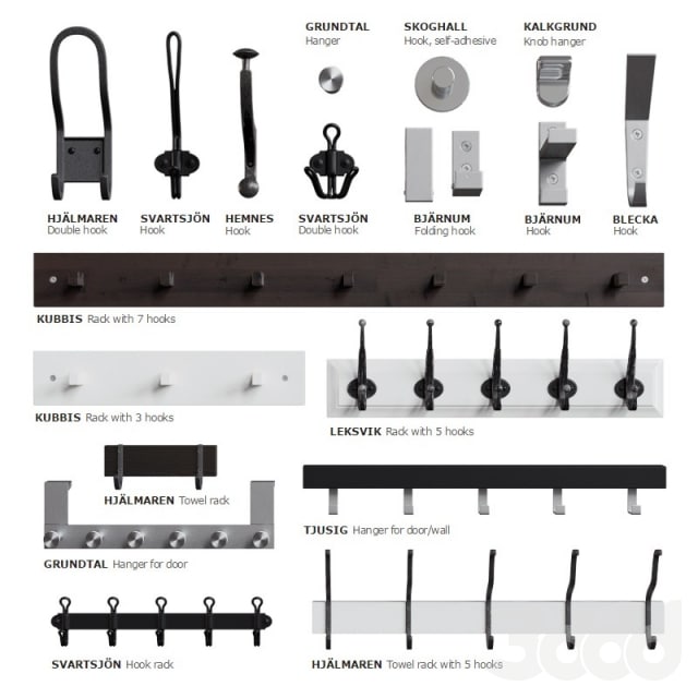 IKEA hooks and hangers