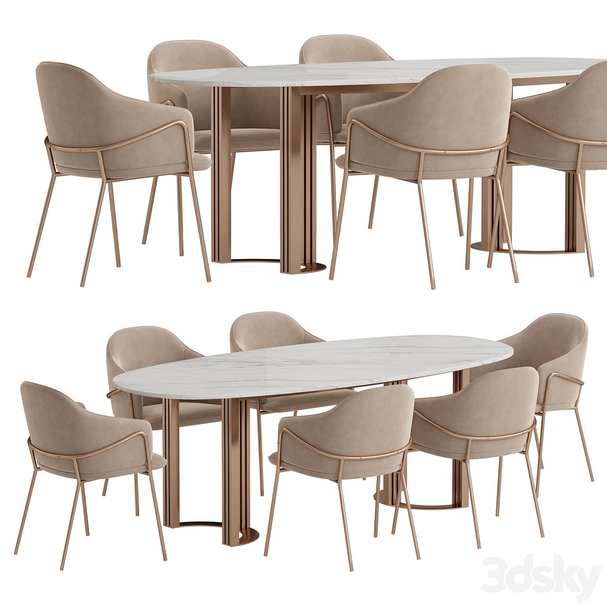 Hudkoff Lord table Stanley chair dining set