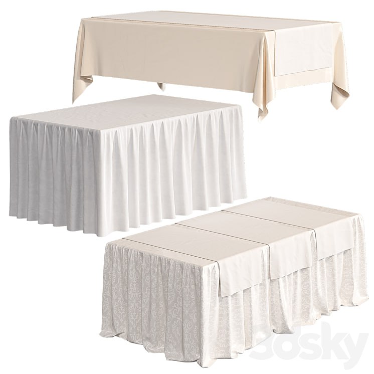 Tablecloth on a rectangular table