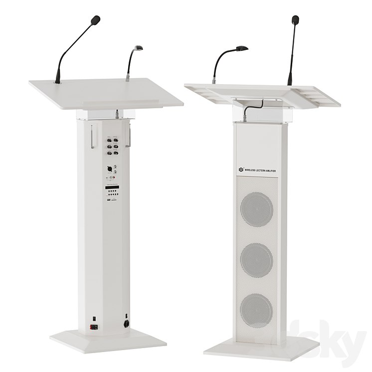 lectern amplifier conference tribune microphone stand