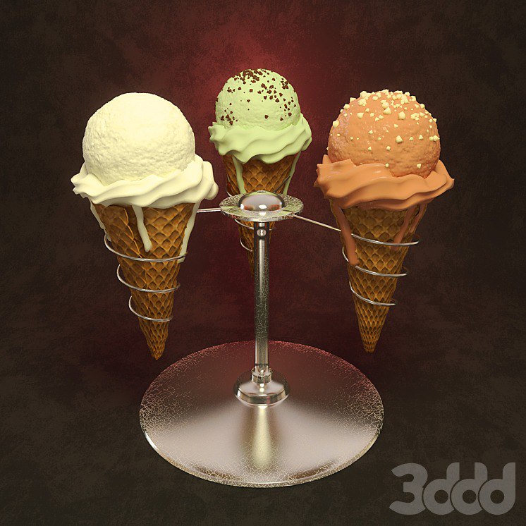 Ice-cream with a stand