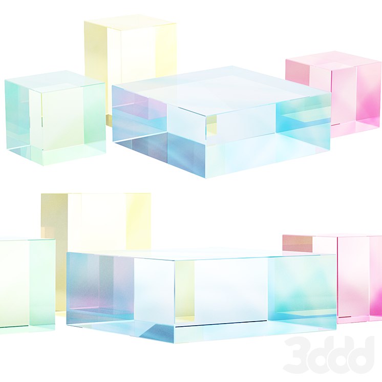 020 Multi-colored Pearl custom coffee table 03
