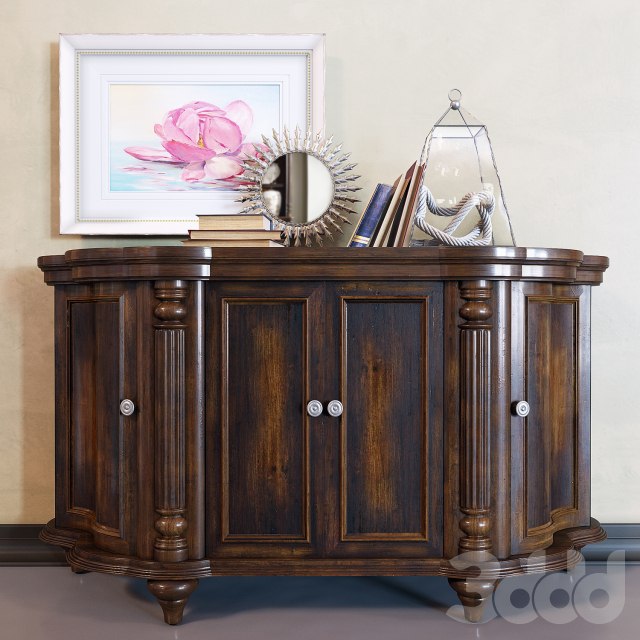 Shaped credenza