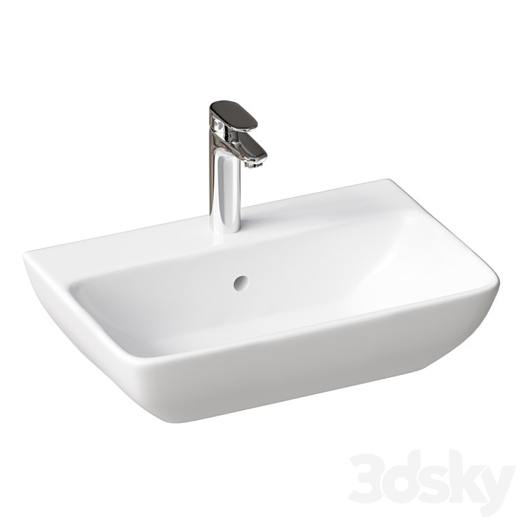 Wall-hung washbasin 60 cm Duravit Me by Starck 2343600000